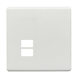 iCON Switch Plate White 2 Channel