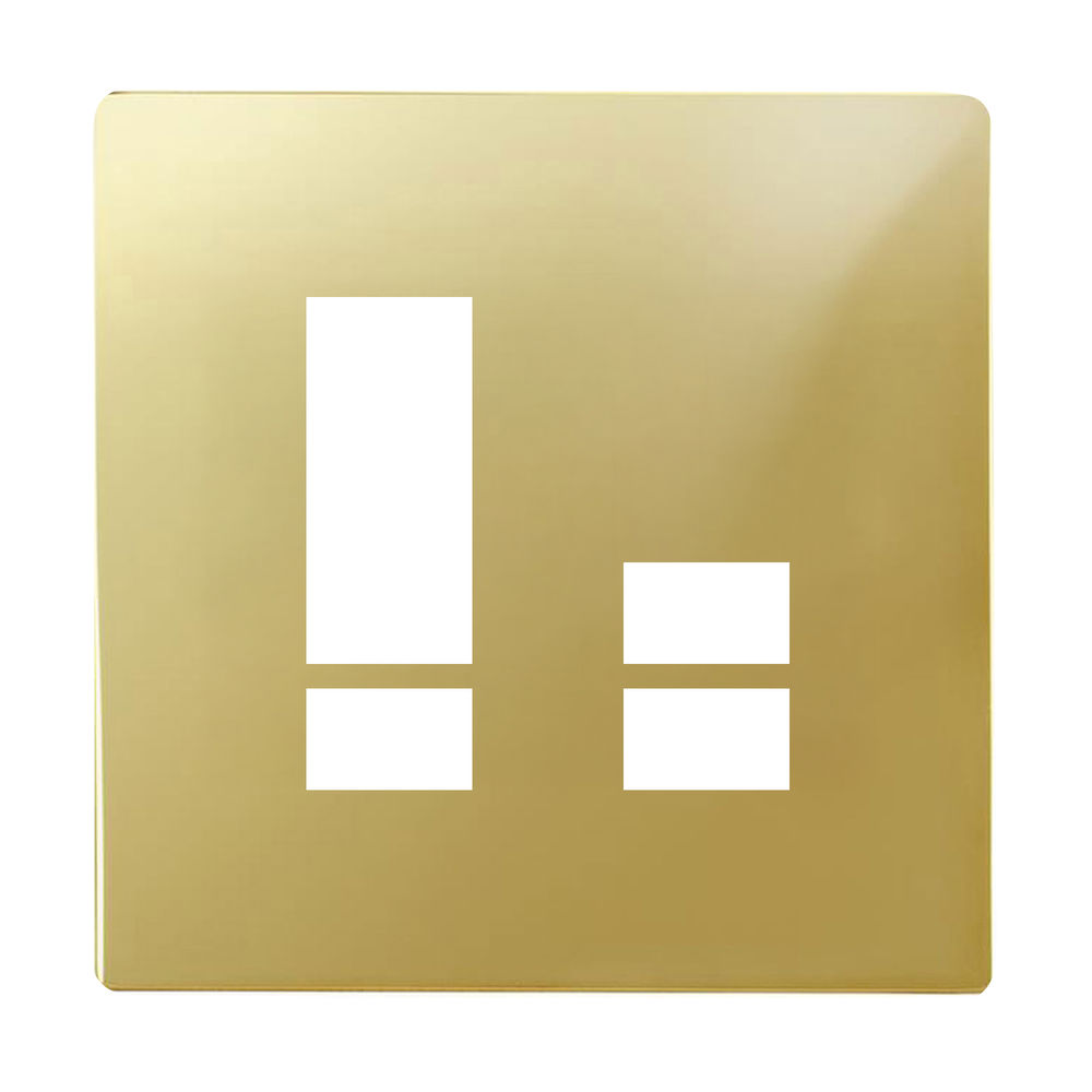 iCON Switch Plate Polished Brass 7 Channel | Mr Resistor Lighting