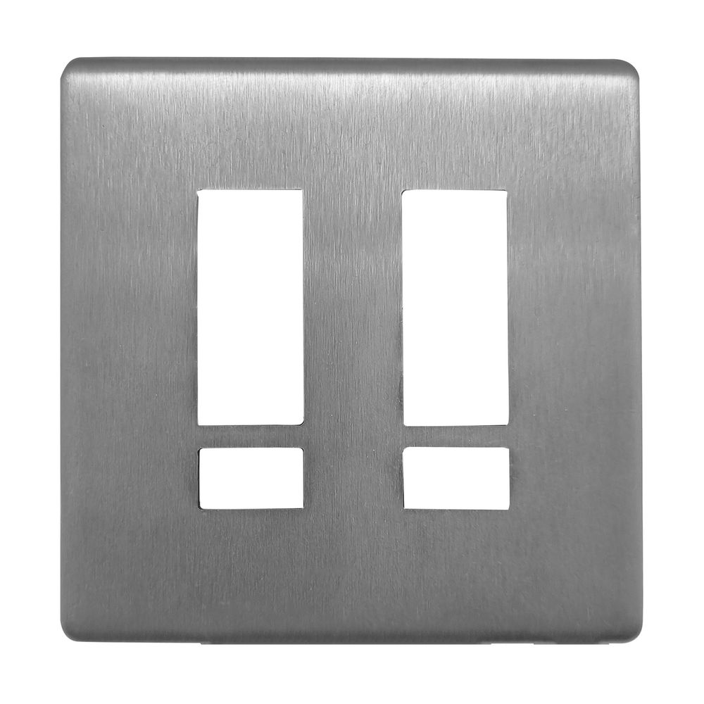 iCON Switch Plate Brushed Stainless 10 Channel | Mr Resistor Lighting
