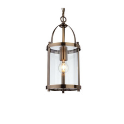 Imperial Round Lantern Pendant Light 60W Antique Brass