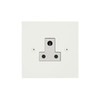 Horizon Square Socket 1 gang 5 amp unswitched outlet Primed White