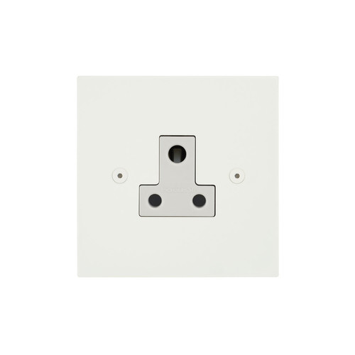 Horizon Square Socket 1 gang 5 amp unswitched outlet Primed White