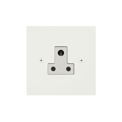 Horizon Square Socket Paintable 1 gang 5 amp unswitched outlet Primed White