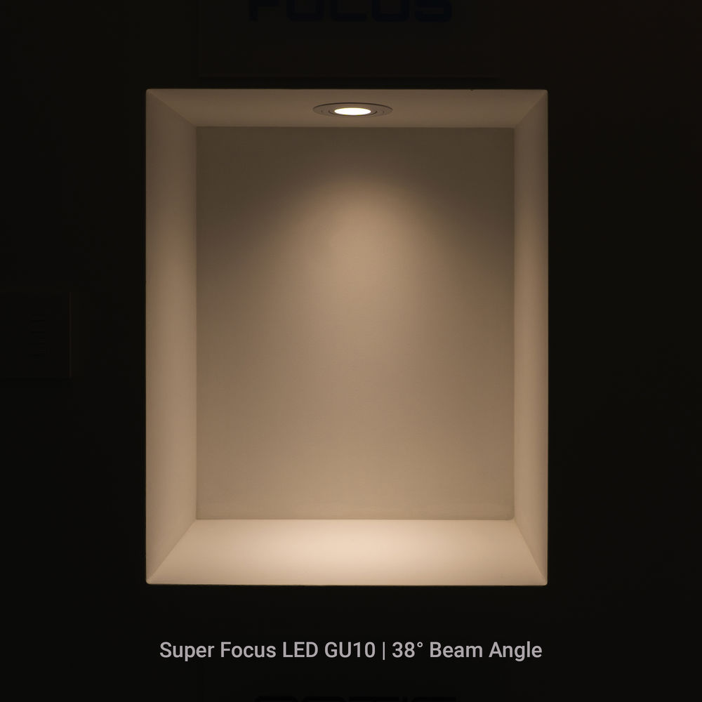 Super Focus LED GU10 10W 1000lm CRI92 Dimmable Lamp 38° 3000K Warm White — view 4