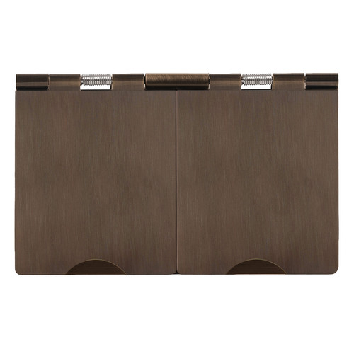 Horizon Square Floor Socket 2 gang 13 amp Chocolate Bronze