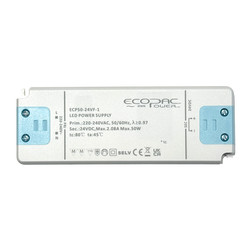 ECP50-VF-1 Series Ecopac Low Profile LED Driver 50W 50W 24V
