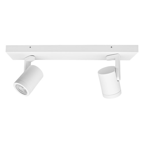 Leta Double Bar Spotlight 240V Matt White 2 x 6W