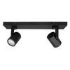 Leta Double Bar Spotlight 240V Matt Black 2 x 6W