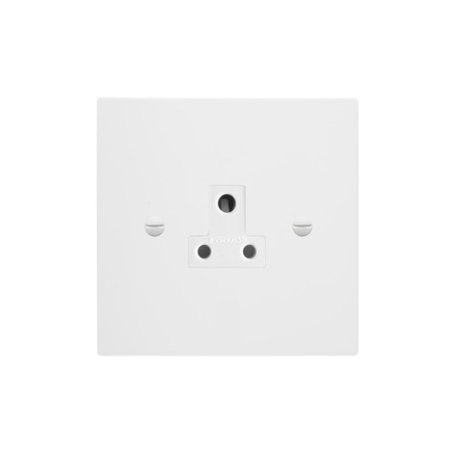 Horizon Square Socket 1 gang 2 amp unswitched outlet Primed White