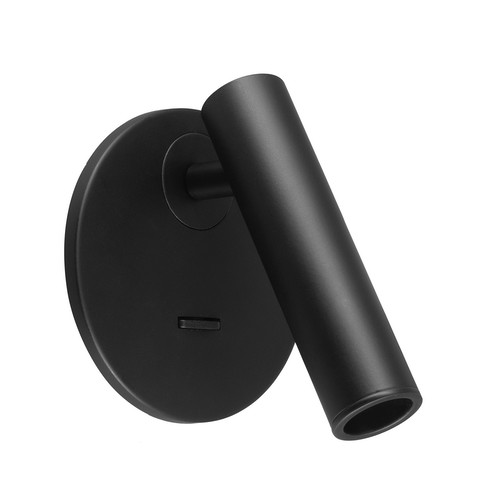 Oslo Reader Semi Recessed Bedside Wall Light Matt Black 3W