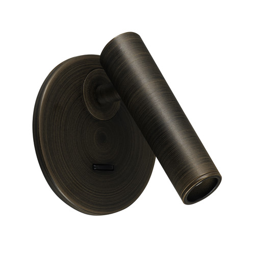 Oslo Reader Semi Recessed Bedside Wall Light Bronze 3W