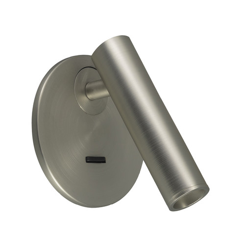 Oslo Reader Semi Recessed Bedside Wall Light Satin Nickel 3W