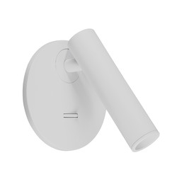 Oslo Reader Semi Recessed Bedside Wall Light Matt White 3W