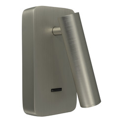 Tunnel Surface Bedside Wall Light Satin Nickel 3W