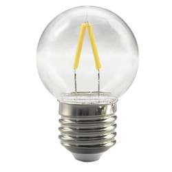 LED Shatterproof Clear 2W 45mm Dimmable Light Bulb 2W 2800K Warm White