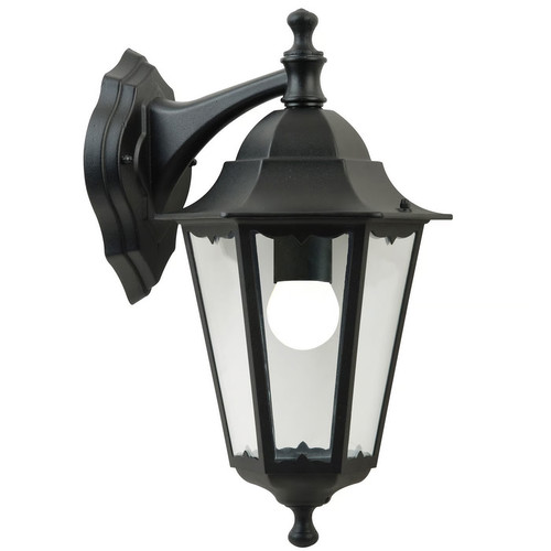 Cardiff Wall Lantern Down Black 60W