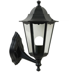 Cardiff Wall Lantern Up Black 60W