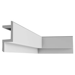 Linear Cornice Coving Moulding LED Tape Extrusion Profile 2000mm Plastic