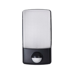 Bulkhead with PIR Motion Detector IP55 Outdoor Garden Light Black 6.5W 4000K Cool White