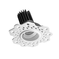Rigel 50 Trimless Fire-Rated Adjustable 1082lm Downlight 9W 3000K Warm White 36° White