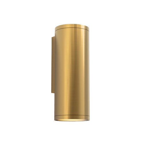 Ava 200 Outdoor Coastal Garden Wall Light Brushed Brass 6W
