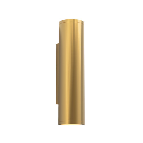 Ava 300 Up and Down Coastal Outdoor Garden Light Brushed Brass 12W