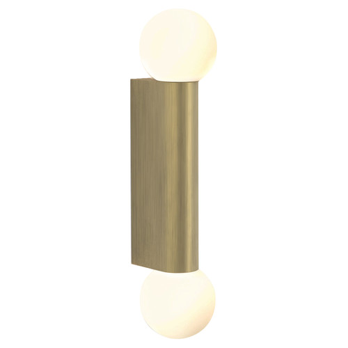 Ortona Twin Wall Light 240 2x25W Matt Brushed Brass