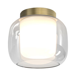 Aquina 240 Flush Ceiling Light 12W Matt Brushed Brass