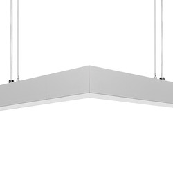 Inter Plus Suspended Square Dimmable LED Light Profile Pendant System 2mx2m Anodised Aluminium 192W 3000K Warm White