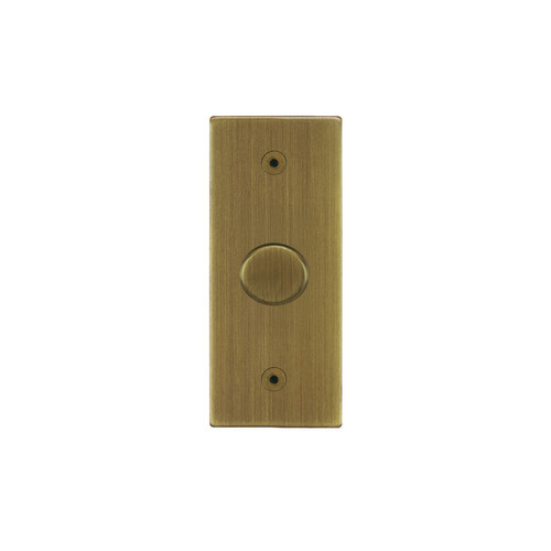 Horizon Square Architrave Dimmer Switch V-PRO Trailing Edge 1 gang 10-200W dimmer Antique Brass