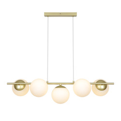 Lilly 5-Spot Pendant Light 5x10W Brass