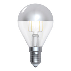 LED Golfball Filament Light Bulb Silver Cap SES/E14 350lm Dimmable 3.5W 2700K Warm White