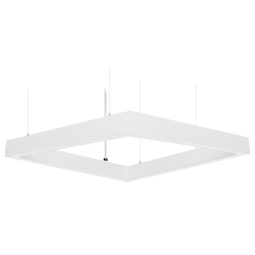 Inter Plus Suspended Square Triac Dimmable LED Light Profile Pendant System 2260mx2260m White 192W 3000K Warm White