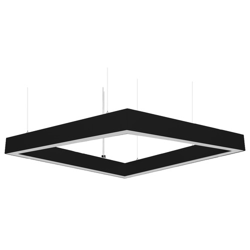 Inter Plus Suspended Square Triac Dimmable LED Light Profile Pendant System 2260mx2260m Black 192W 3000K Warm White