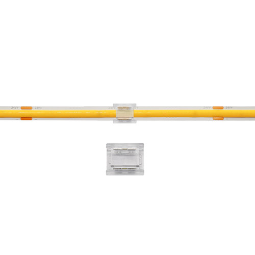 2-Pin 8mm COB LED Tape Straight Connector Clear
