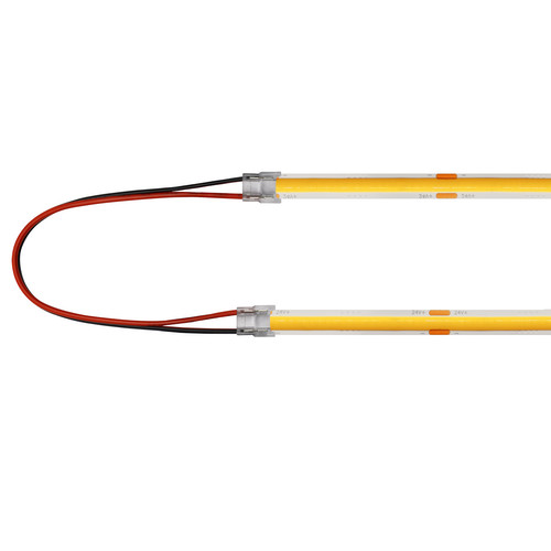 2-Pin 8mm COB LED Tape Strip-to-Strip Link Cable 150mm Clear