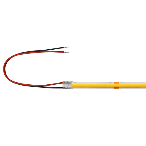 2-Pin 8mm COB LED Tape Power Connector Cable 150mm Clear