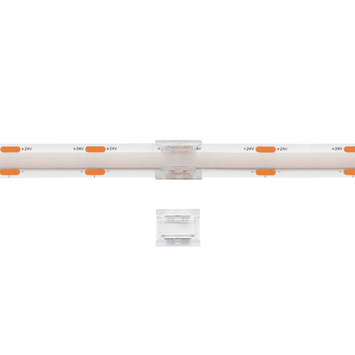 2-Pin 10mm COB LED Tape Straight Connector Clear