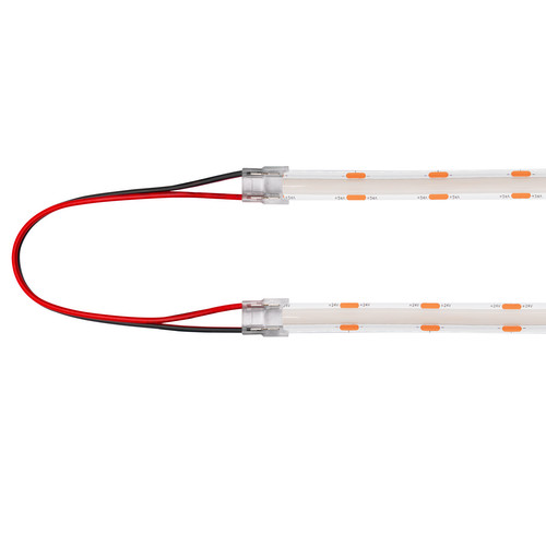 2-Pin 10mm COB LED Tape Strip-to-Strip Link Cable 150mm Clear
