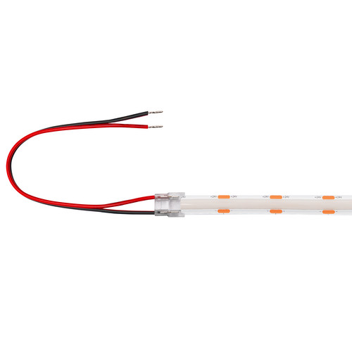 2-Pin 10mm COB LED Tape Power Connector Cable 150mm Clear
