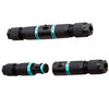 Waterproof 2-Pole Micro TeePlug & Socket 5.8-6.9mm Cable Connector 1mm² Conductor Black