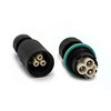 Waterproof 3-Pole Inline TeePlug 7-12mm Cable Connector 4mm² Conductor Black