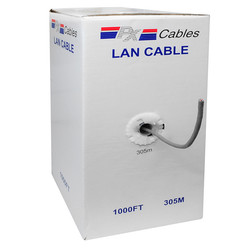 LAN CAT6 PVC UTP 4-Pair Unshielded Ethernet Cable - Grey (305m Box) Supports up to 10Gbps (55m) / 1Gbps (100m)