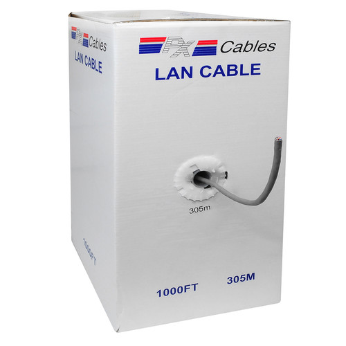 LAN CAT6 PVC UTP 4-Pair Unshielded Ethernet Cable - Grey (305m Box) Supports up to 10Gbps (55m) / 1Gbps (100m)