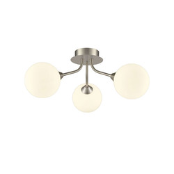 Cosmic 3 Ceiling Light FL2469-3-378 Satin Nickel Opal Glass 15W