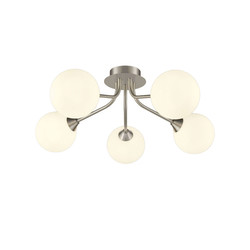 Cosmic 5 Ceiling Light FL2469-5-378 Satin Nickel Opal Glass 25W