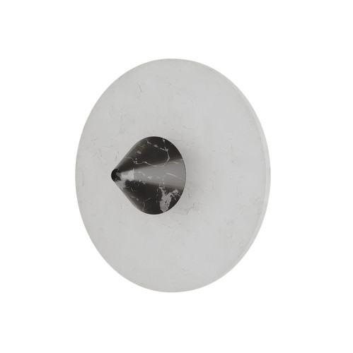 Aromas Anza LED Alabaster Wall Light Black Marble/Alabaster 9W