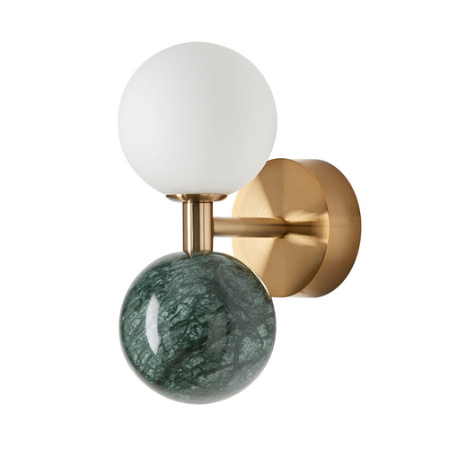 Aromas Dalt Wall Light Aged Gold/Green Marble 5W