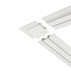 Laser Ultra Slim Magnetic Track 'L' Horizontal Corner Trimless Joint 48V White