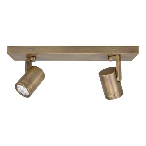 Leta Double Bar Spotlight 240V Antique Brass 2 x 6W